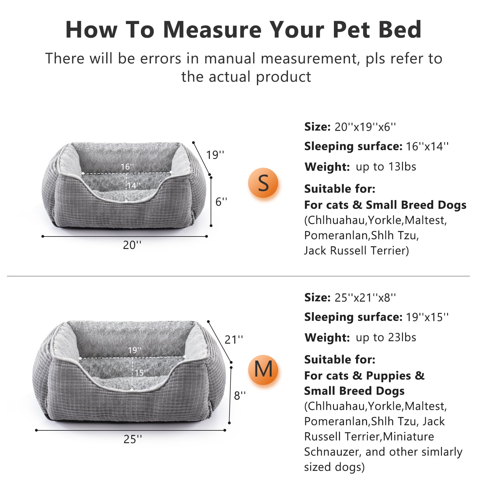 Cospaws Washable Orthopedic Dog Bed – Raised Rim, Soft Rose Velvet, 63x53cm