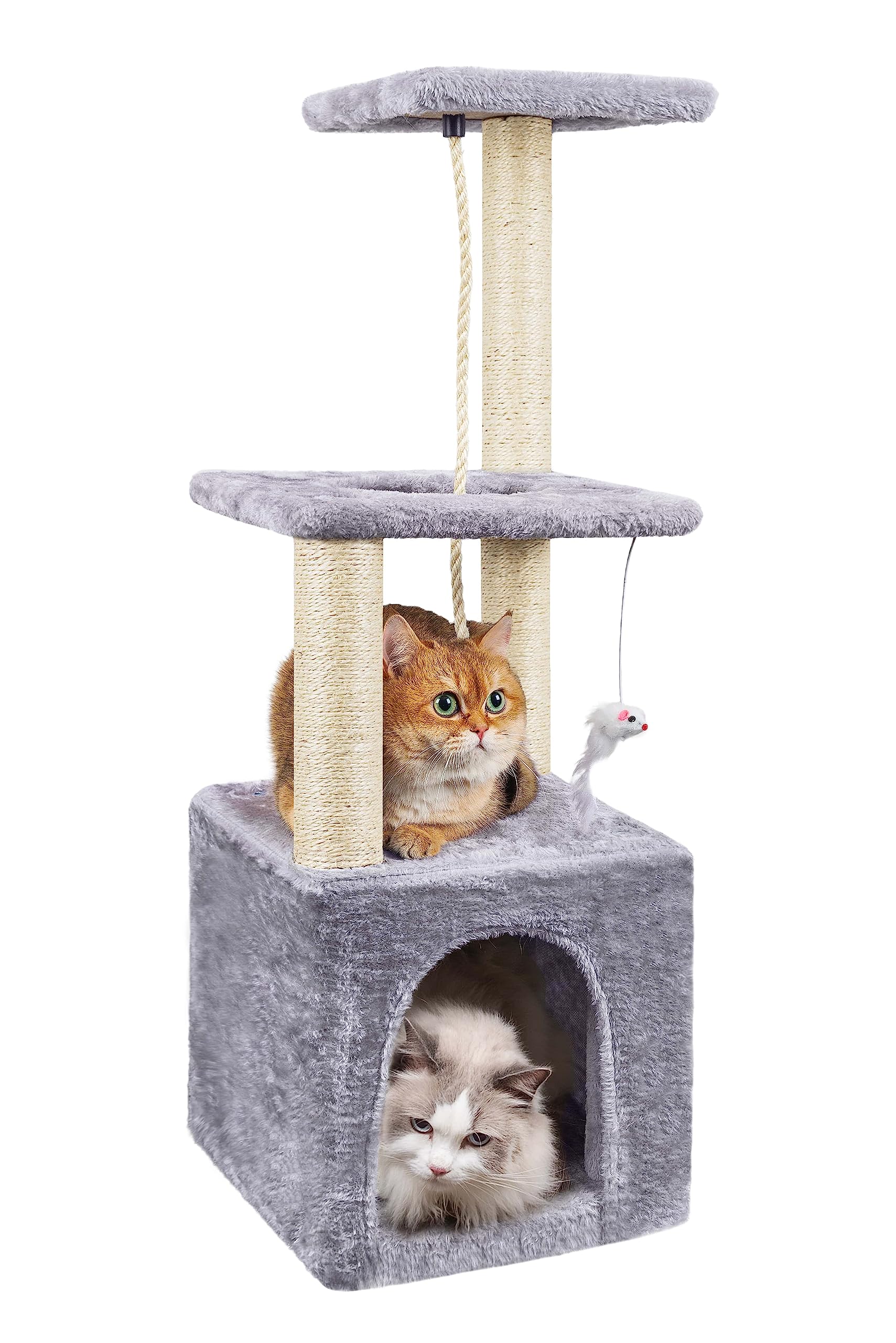 Cospaws 90cm Multi-Level Cat Tree – Stable Scratching Post Tower for Kittens