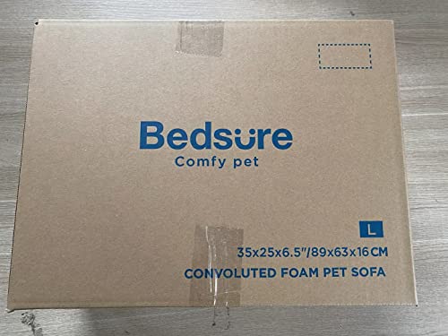 Cospaws Large Orthopedic Dog Sofa – Washable Flannel Cover with U-Bolster (89x63cm)