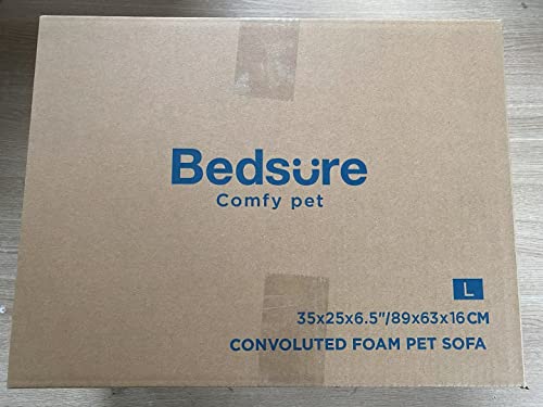 Cospaws Large Orthopedic Dog Sofa – Washable Flannel Cover with U-Bolster (89x63cm)