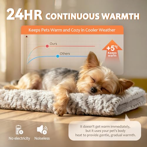 Cospaws Self Heating Pet Blanket – Washable Thermal Pad for Arthritis Relief (70x47cm)