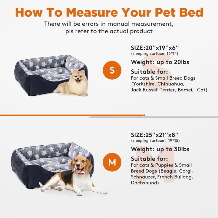 Cospaws Cosy Washable Pet Bed – Super Soft Grey Rectangle Cushion (64x53cm)