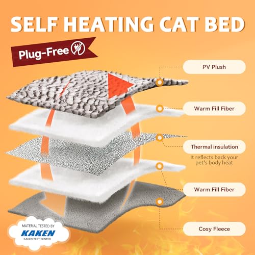 Cospaws Self Heating Pet Blanket – Washable Thermal Pad for Arthritis Relief (70x47cm)