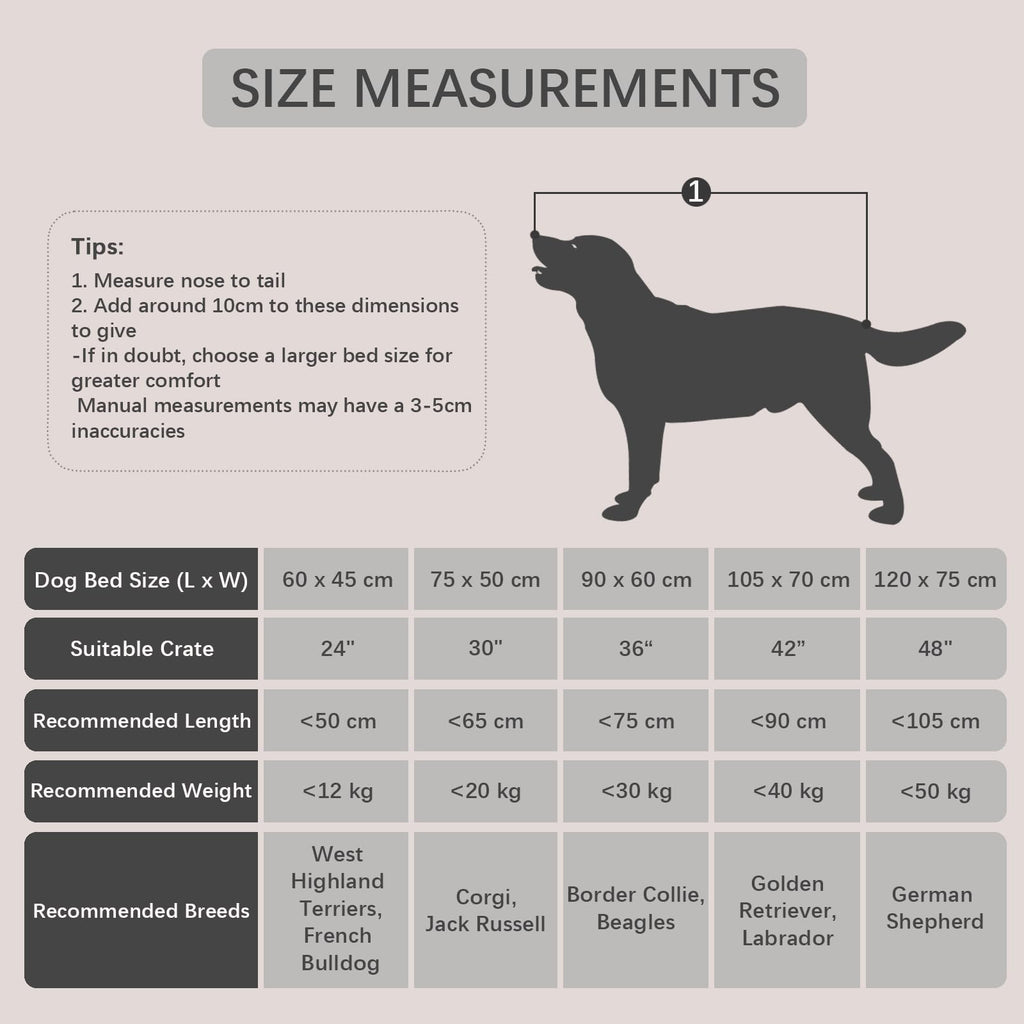 Cospaws Washable Dog Crate Mat – Fluffy Anti-Anxiety Cushion with Anti-Slip Base (75x50cm)