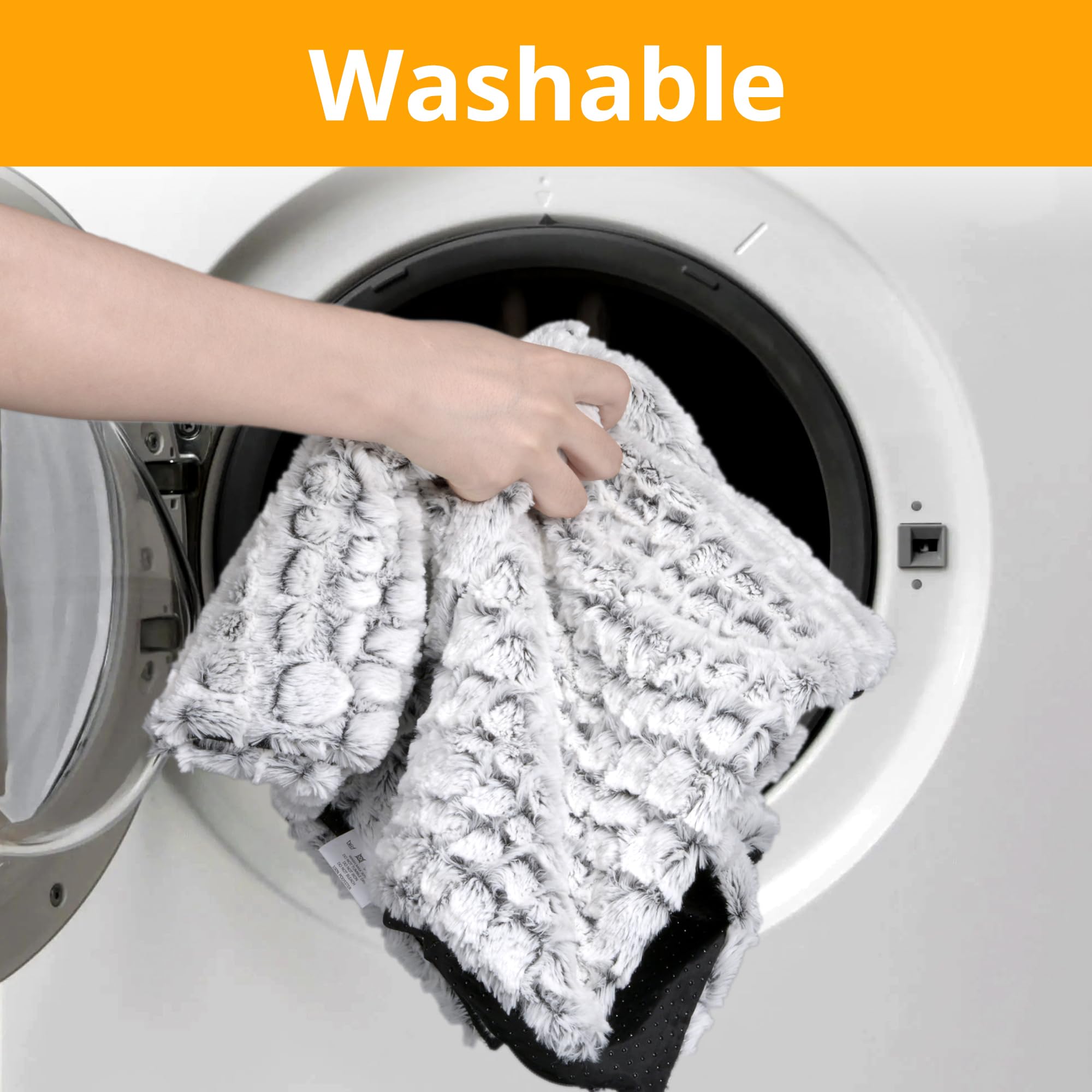 Cospaws Self-Heating Pet Pad – Washable White Thermal Blanket (60x45cm)