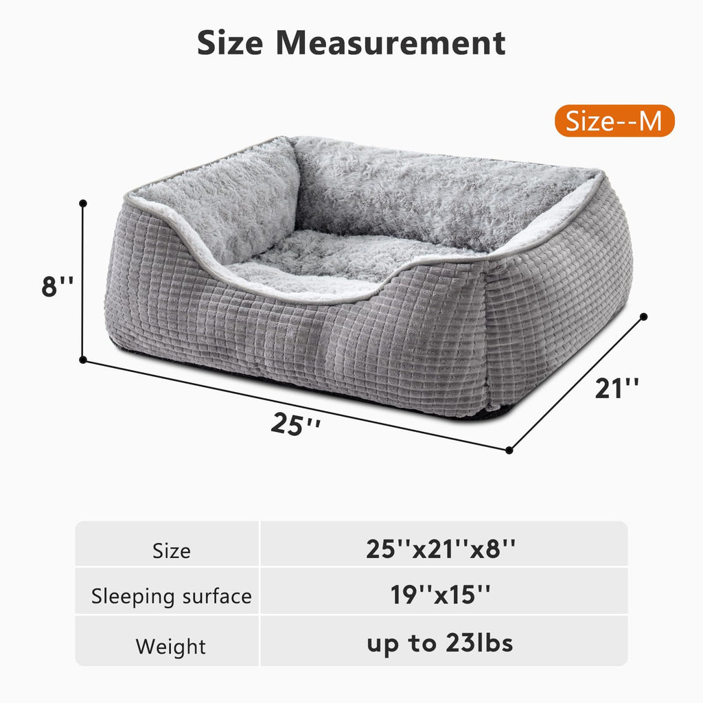 Cospaws Washable Orthopedic Dog Bed – Raised Rim, Soft Rose Velvet, 63x53cm