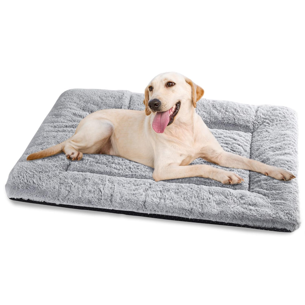 Cospaws Large Washable Pet Mat – Soft Warm Grey Cushion with Anti-Slip Base (90x60cm)