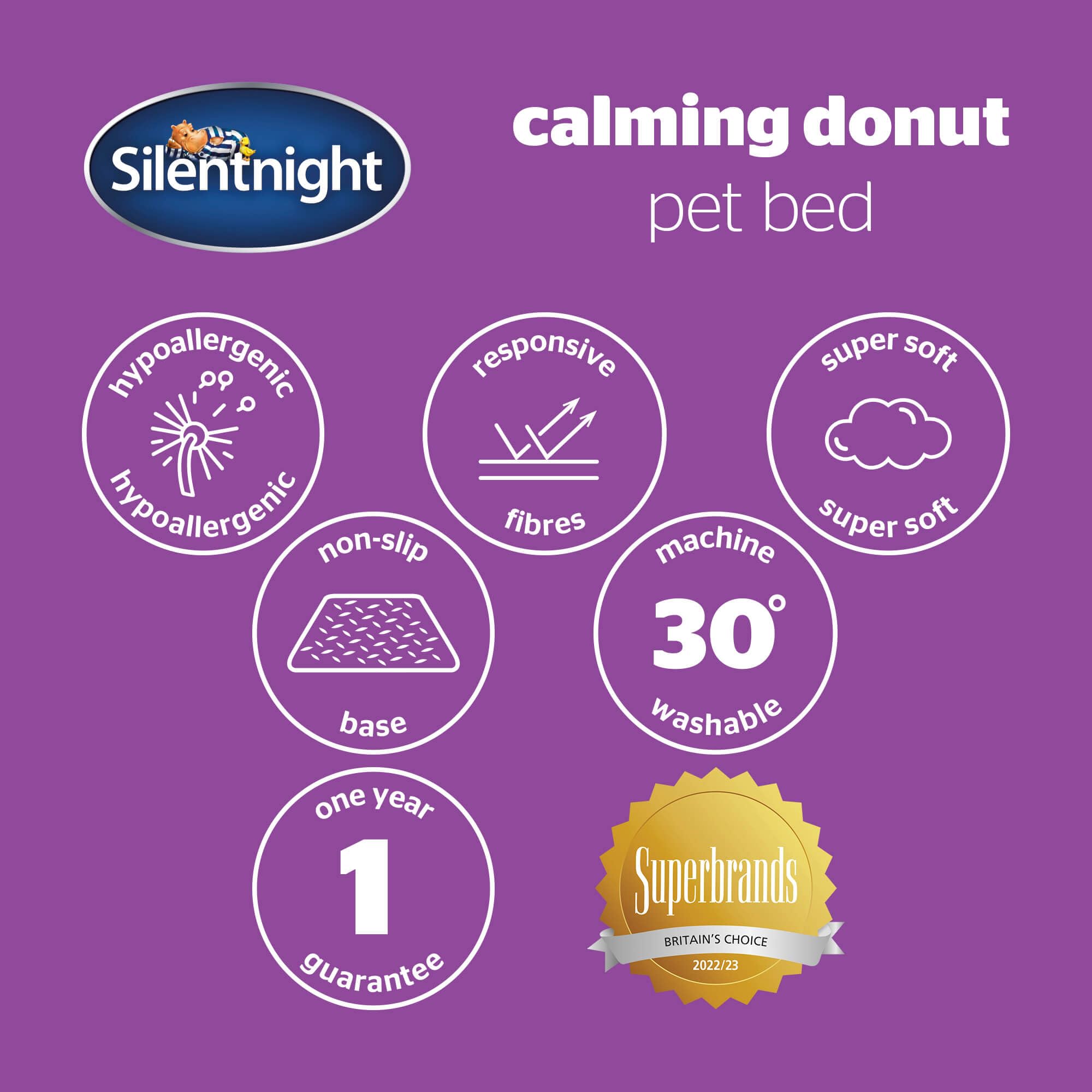 Cospaws Calming Pet Donut Bed – Soft Fluffy Sage Green Pillow – Washable 85cm