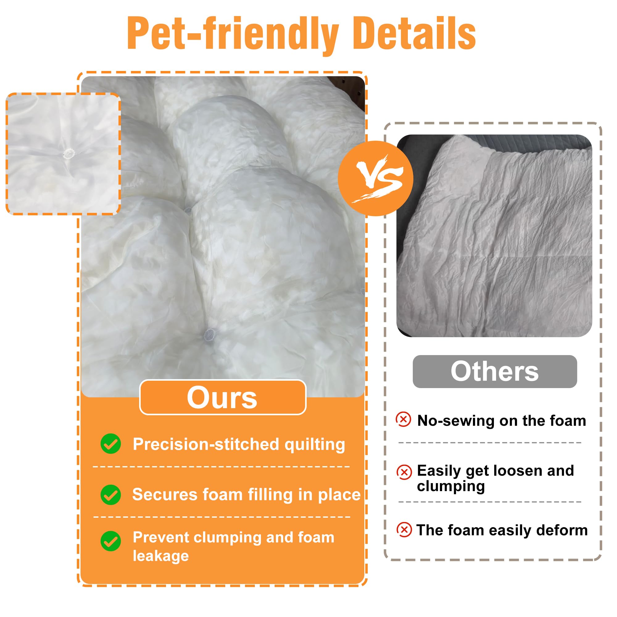 Cospaws Washable Pet Crate Mat – Fluffy Beige Cushion with Water-Resistant Cover