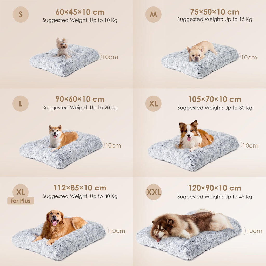 Cospaws Calming Crate Mat – Fluffy Washable Cushion with Anti-Slip Base (75x50cm)
