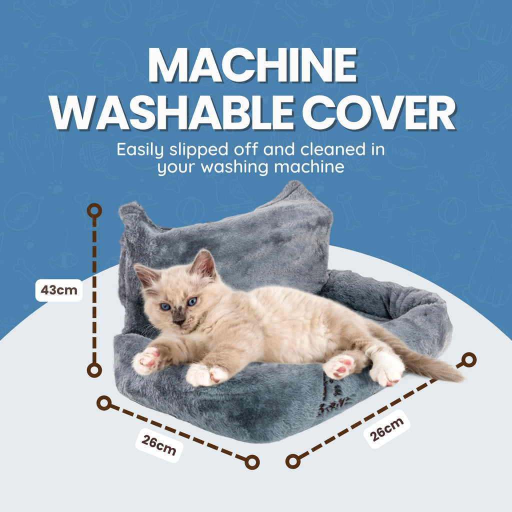 Cospaws Washable Radiator Cat Hammock – Warm Fleece Hanging Bed (50x43x26cm)
