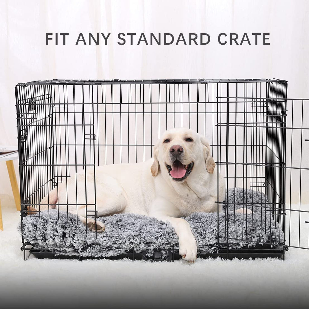 Cospaws Washable Dog Crate Mat – Fluffy Anti-Anxiety Cushion with Anti-Slip Base (75x50cm)