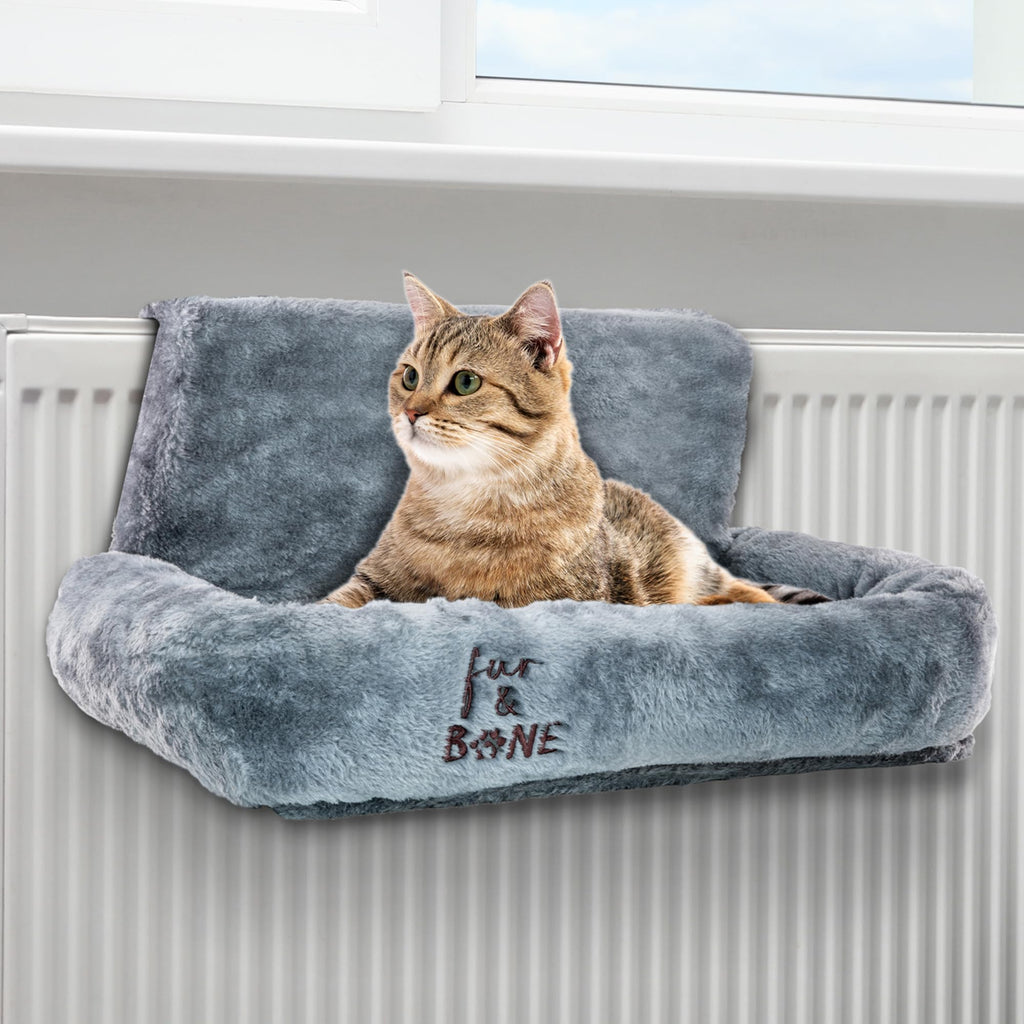 Cospaws Washable Radiator Cat Hammock – Warm Fleece Hanging Bed (50x43x26cm)