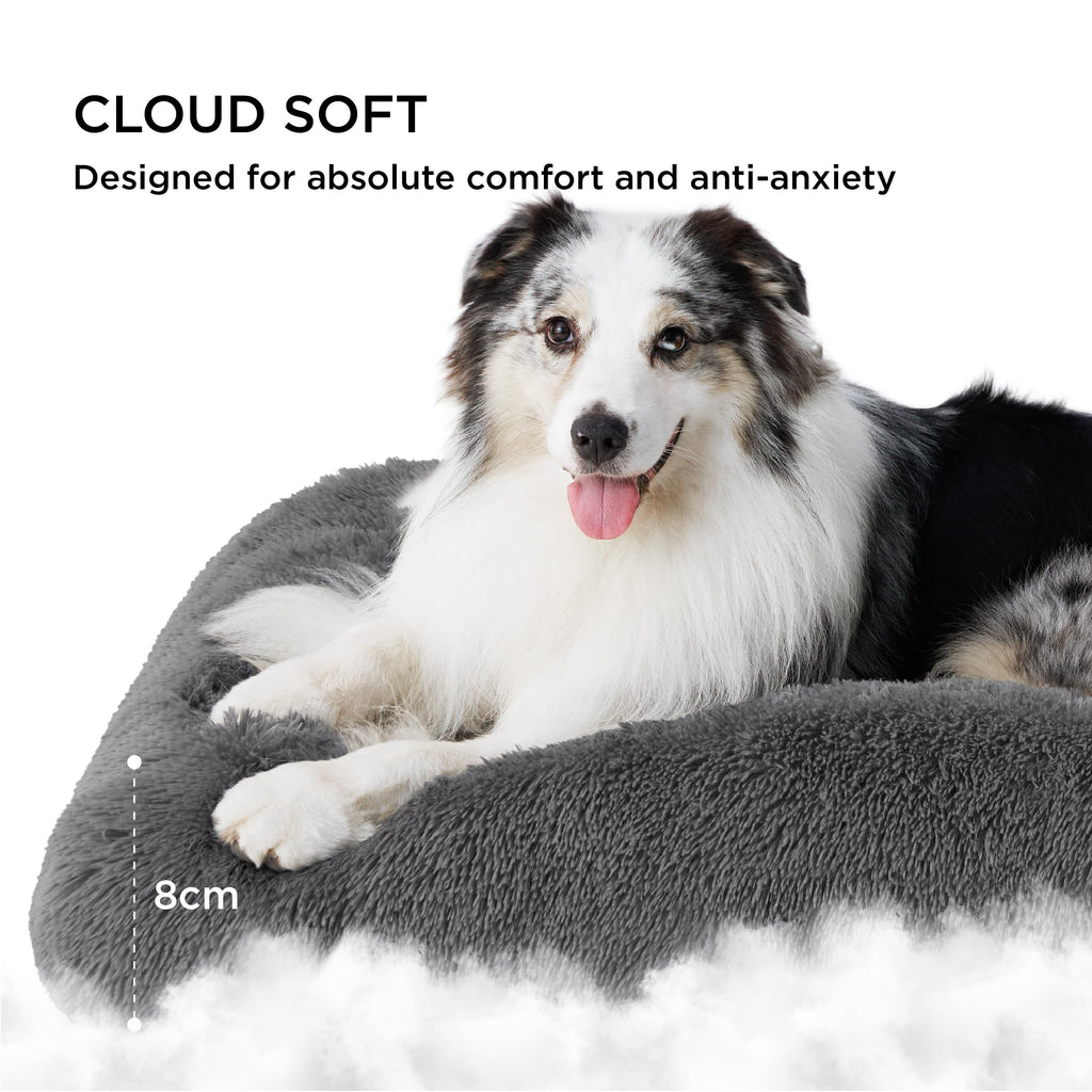 Cospaws XL Washable Crate Mattress – Fluffy Anti-Anxiety Cushion (104x69cm)