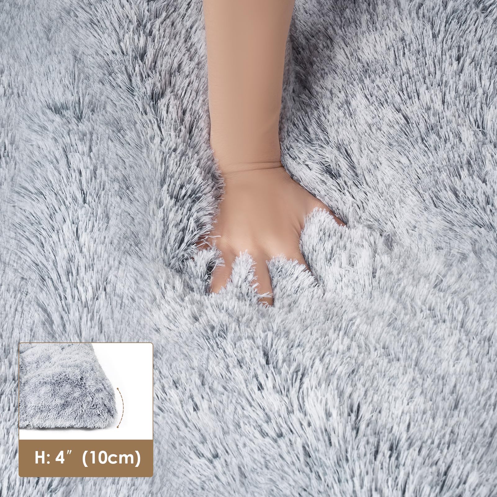 Cospaws Calming Crate Mat – Fluffy Washable Cushion with Anti-Slip Base (75x50cm)