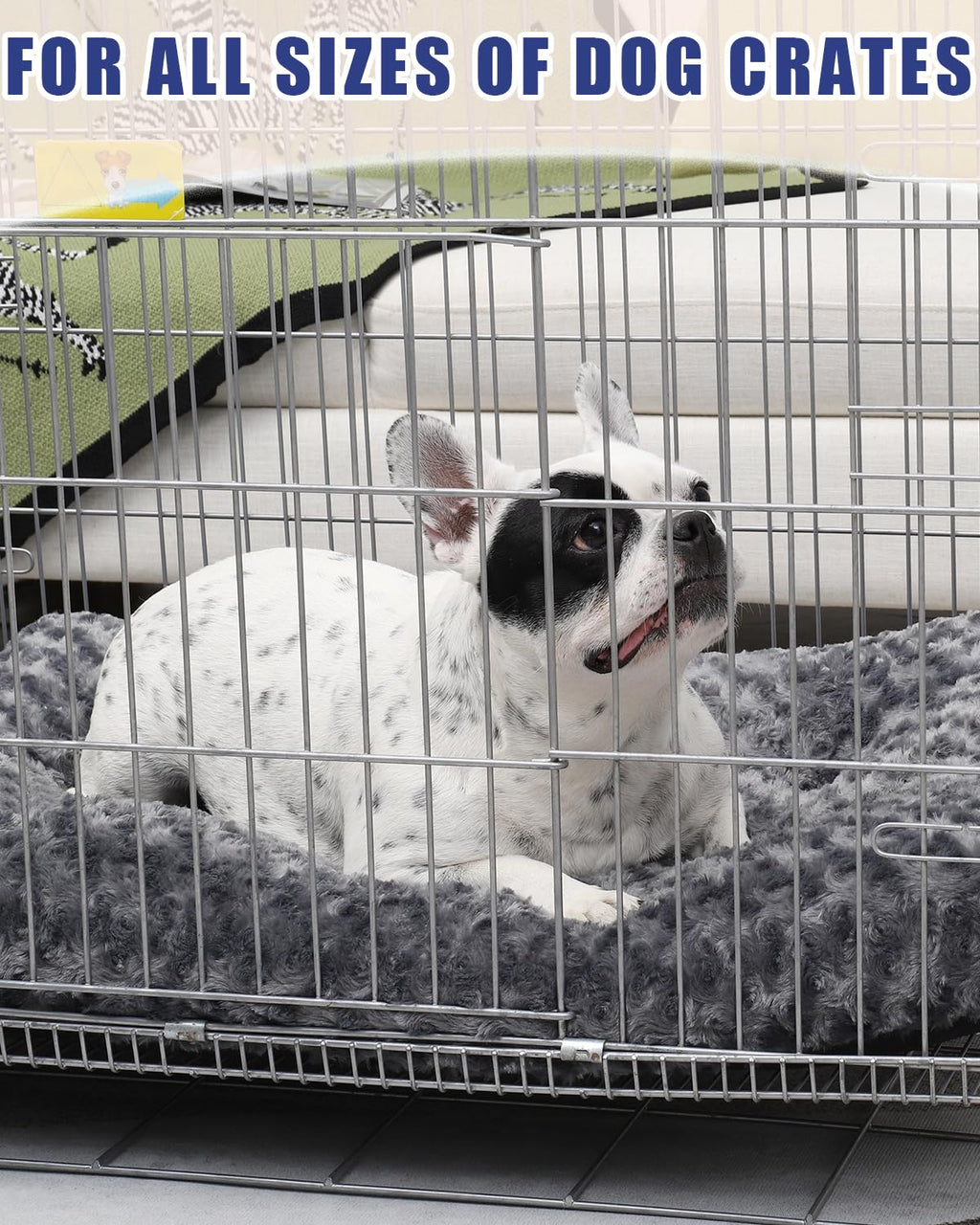 Cospaws Large Washable Dog Mat – Fluffy Anti-Anxiety Cushion (90x60cm)