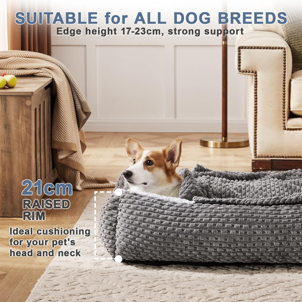 Cospaws Washable Dog Cave Bed – Hooded Anti-Anxiety Mat for French Bulldog (66x55cm)