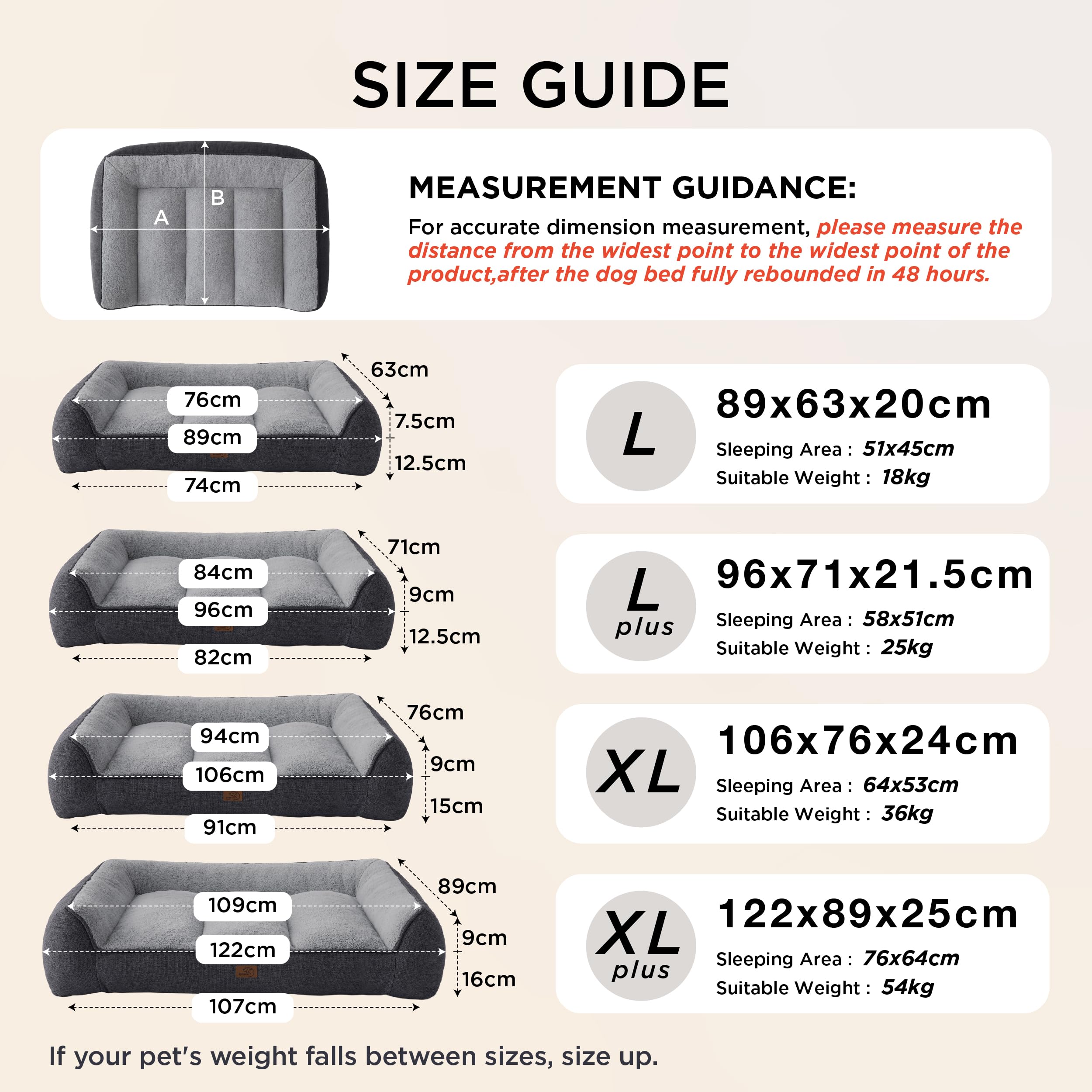 Cospaws XL Orthopedic Dog Sofa – Dark Grey Washable Bed with Bolsters (106x76cm)