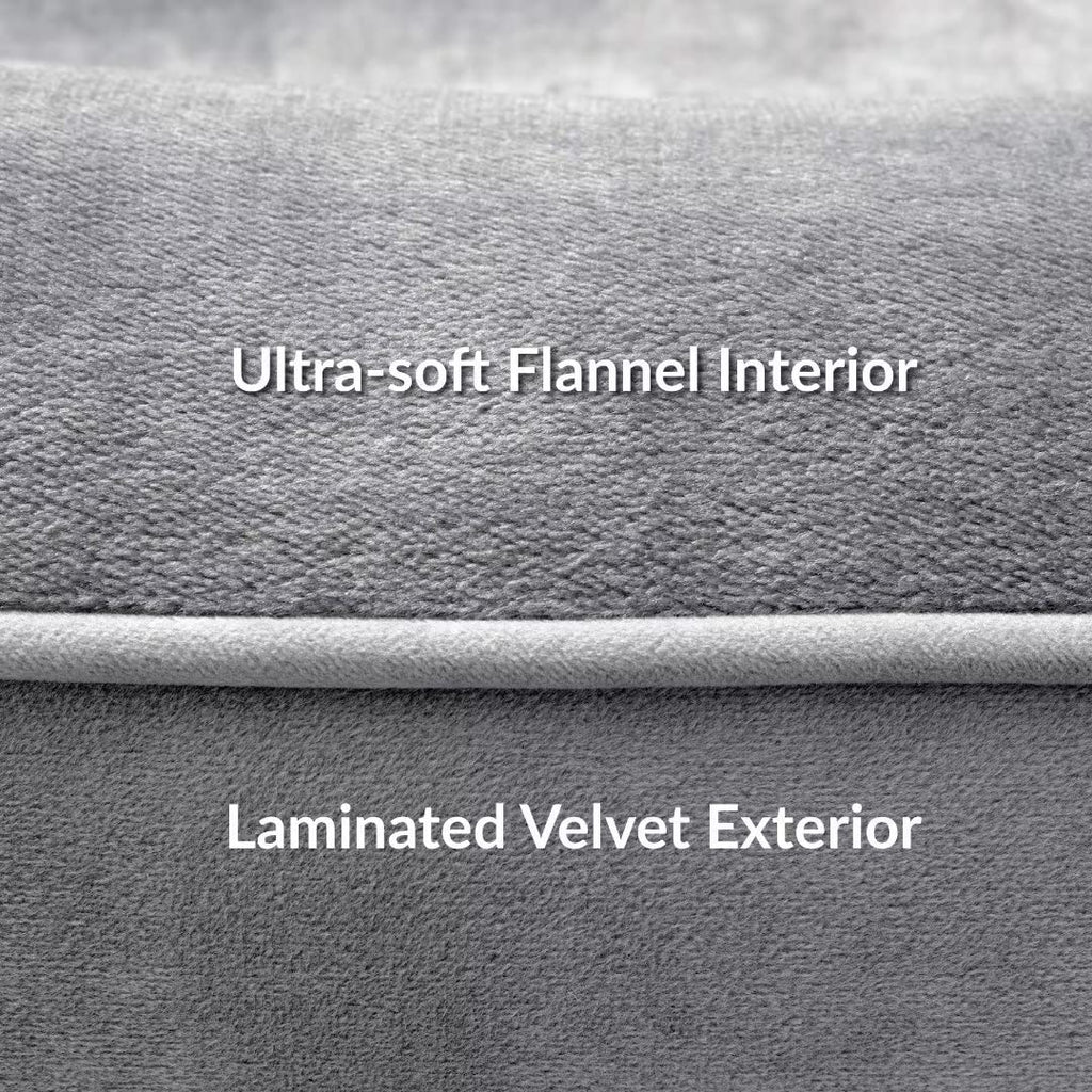 Cospaws Large Orthopedic Dog Sofa – Washable Flannel Cover with U-Bolster (89x63cm)