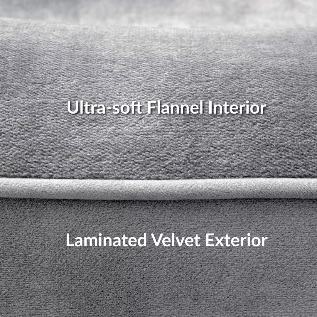 Cospaws Large Orthopedic Dog Sofa – Washable Flannel Cover with U-Bolster (89x63cm)