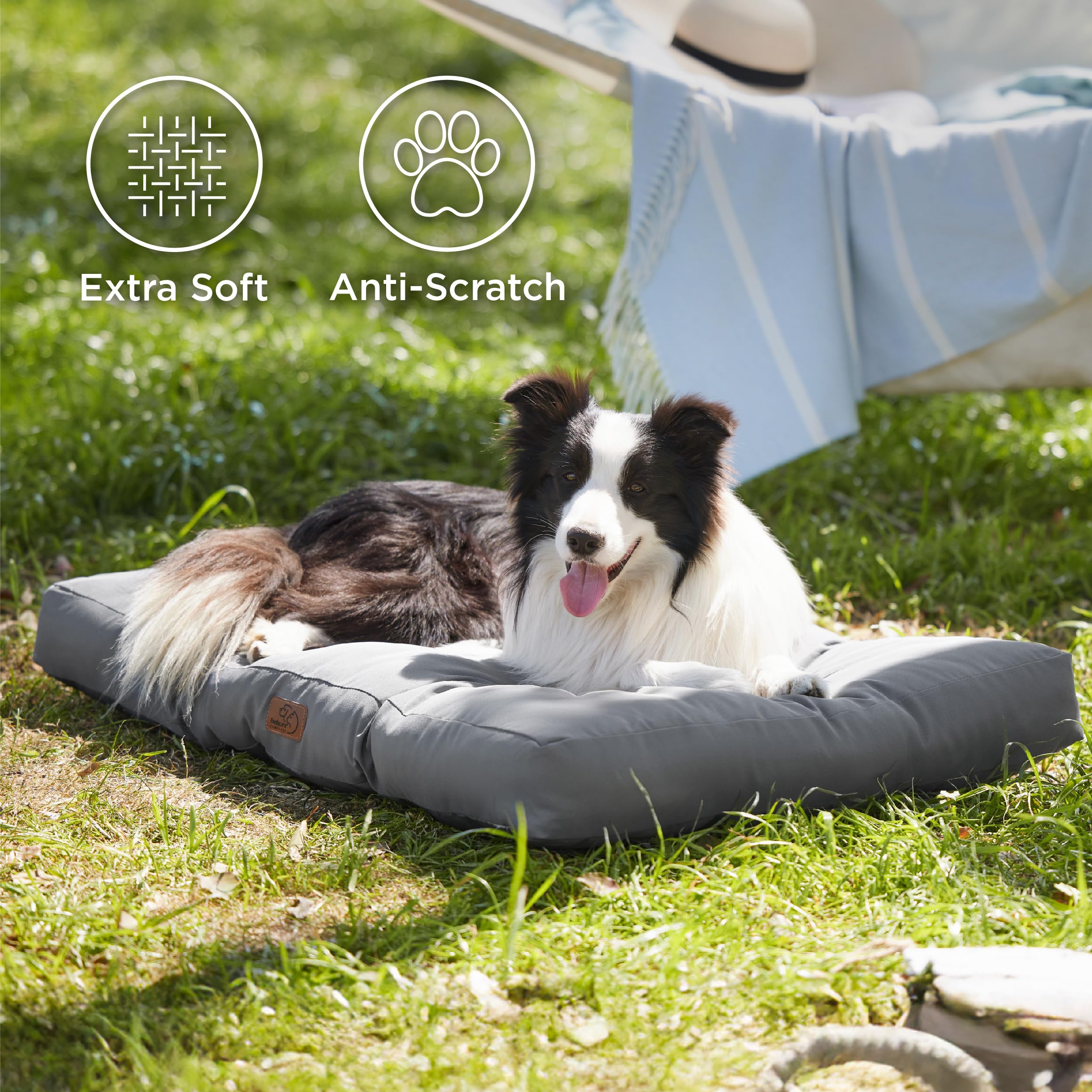 Cospaws Washable Large Dog Mat – Flat Water-Resistant Oxford Cushion (91x68cm)